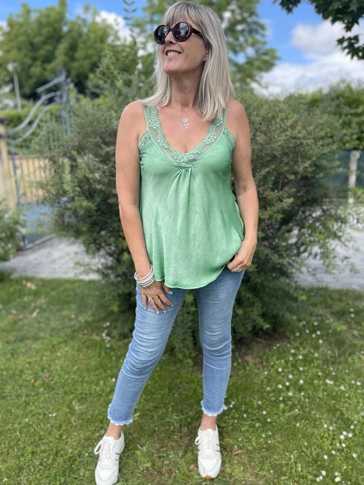 Top fluide Massimo vert