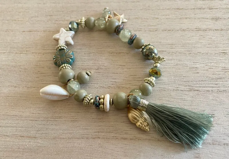 Bracelet Coquillage tilleul