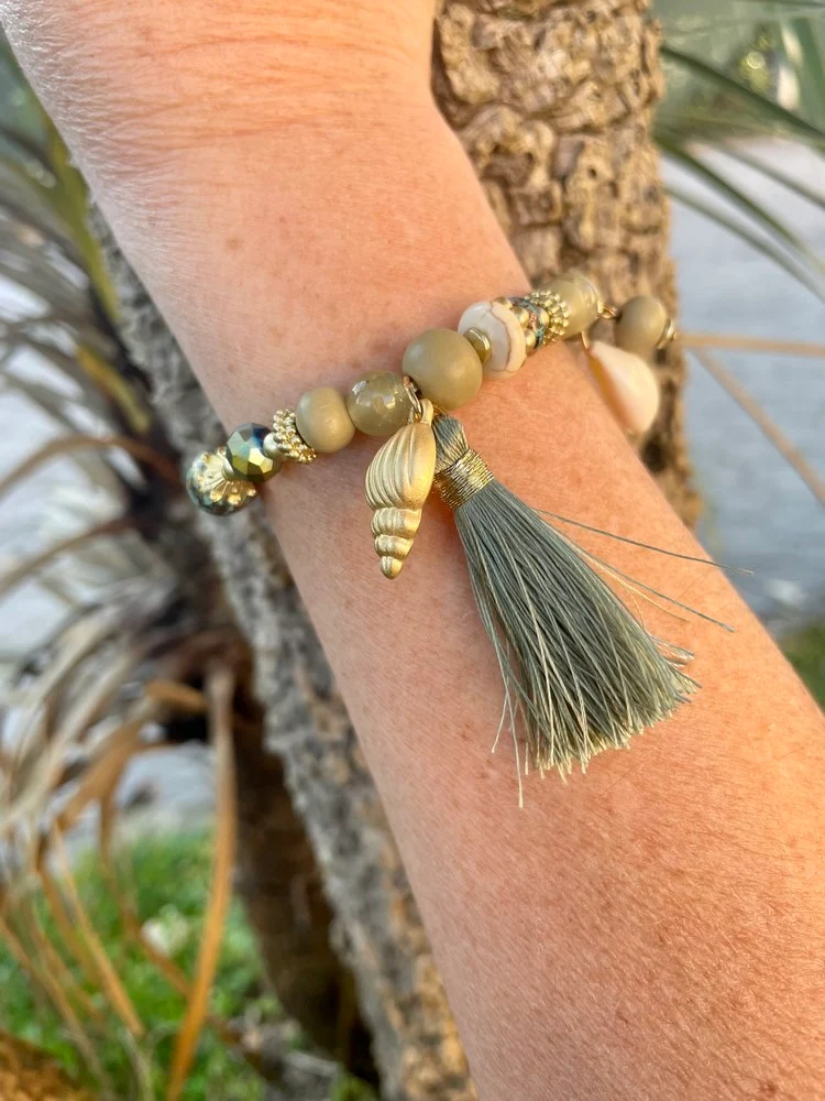 Bracelet Coquillage tilleul