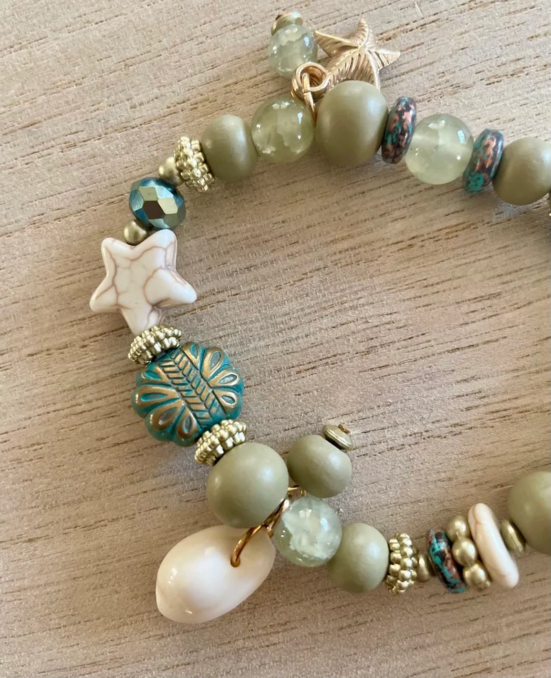 Bracelet Coquillage tilleul