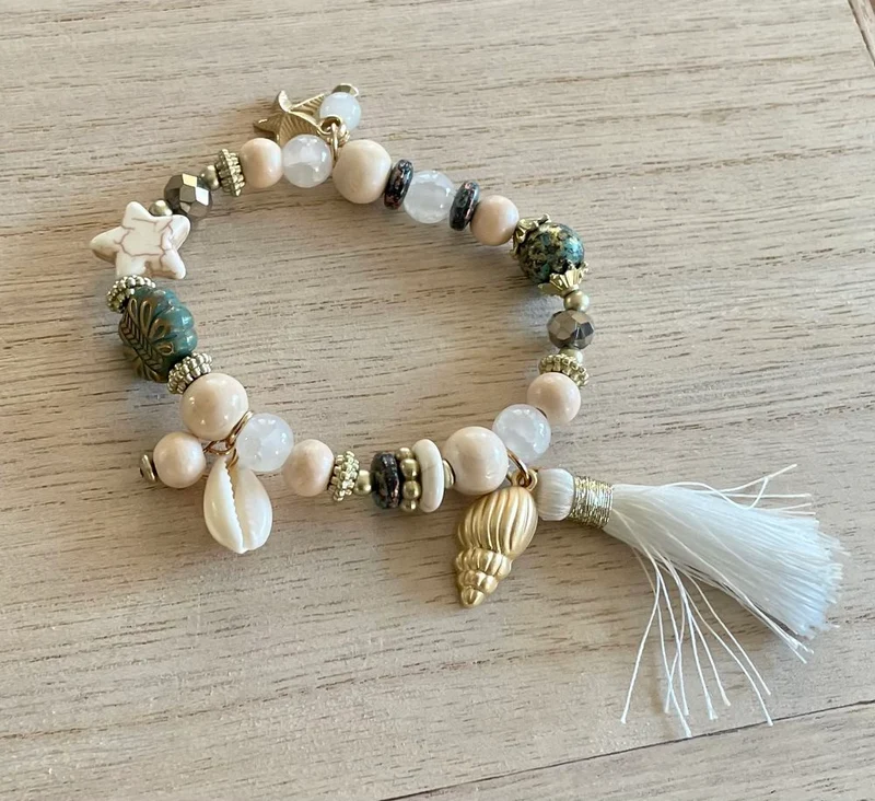 Bracelet Coquillage beige