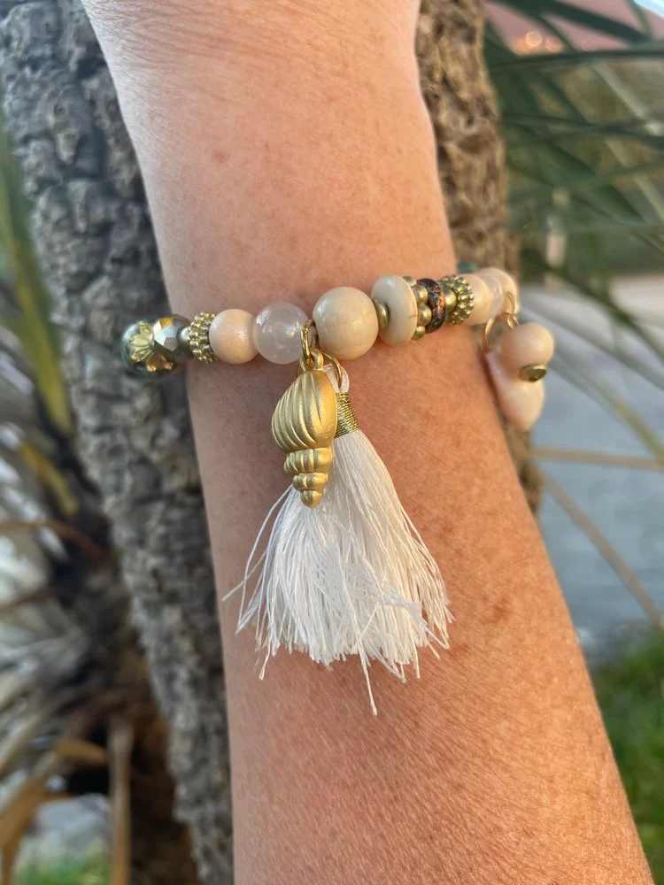 Bracelet Coquillage beige