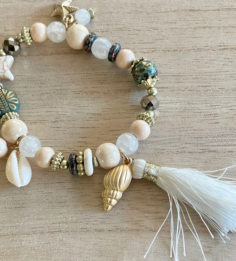 Bracelet Coquillage beige