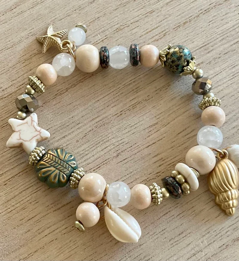 Bracelet Coquillage beige