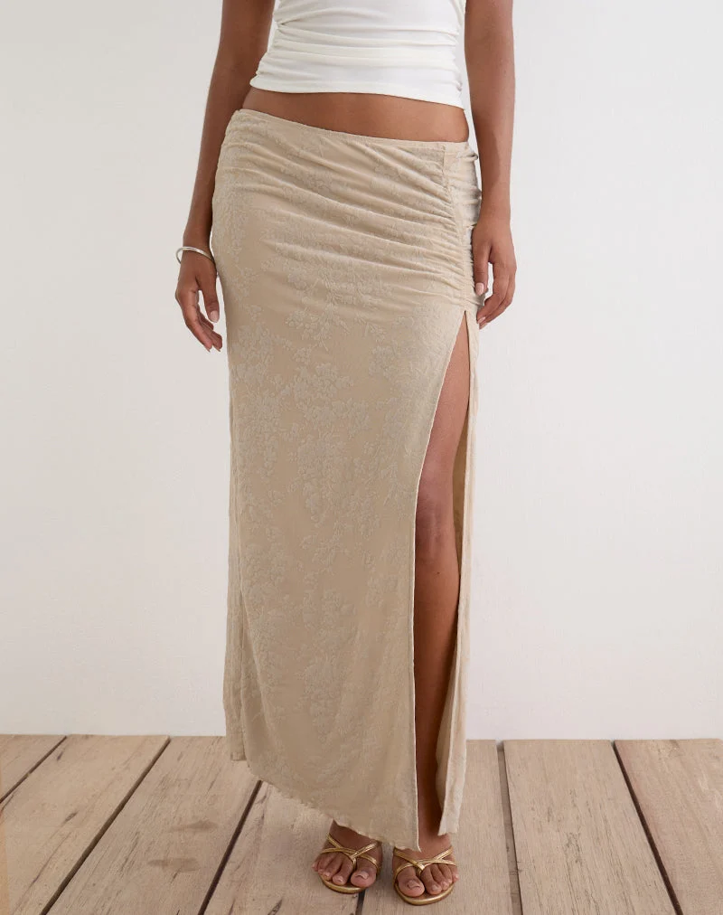 Jupe longue Franda, couleur « Moss Petal Coconut Milk »
