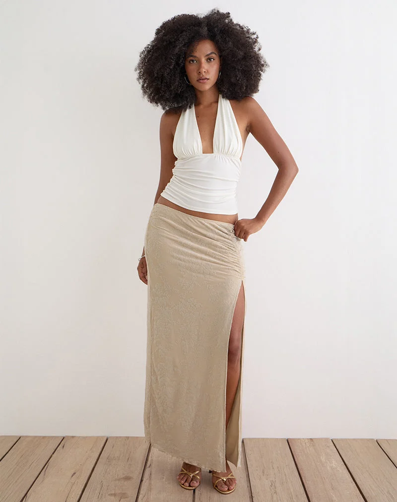 Jupe longue Franda, couleur « Moss Petal Coconut Milk »