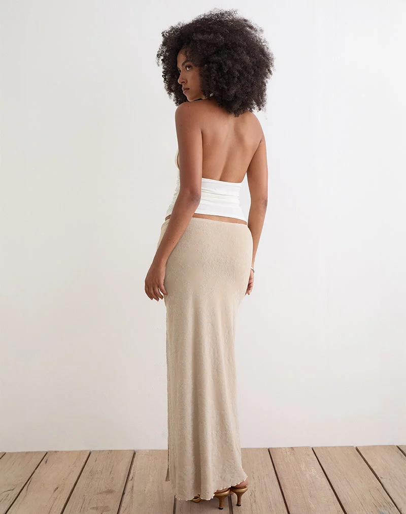 Jupe longue Franda, couleur « Moss Petal Coconut Milk »