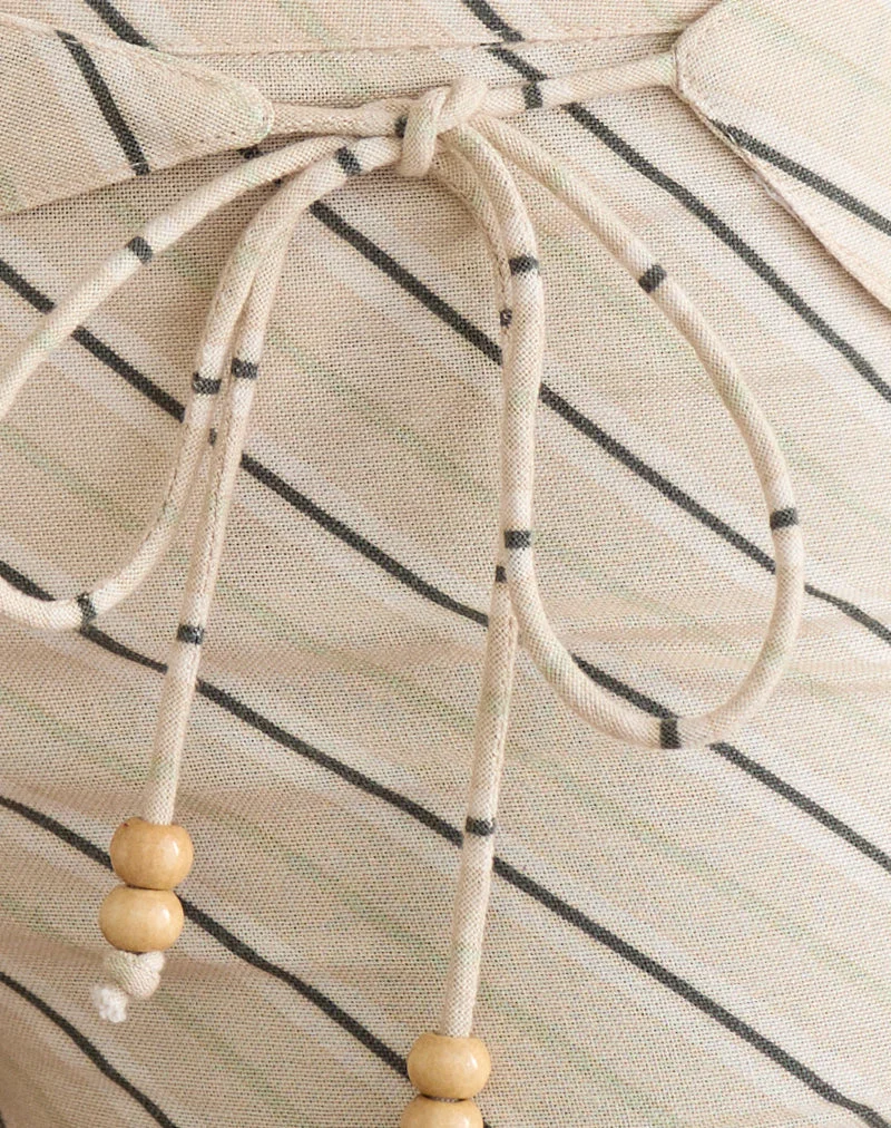 Short Blasa, motif Tilt Lines, beige
