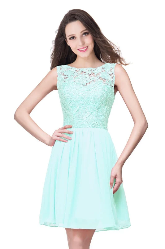 Robe de soirée élégante sans manches en mousseline de soie avec mini-robe de soirée en dentelle florale