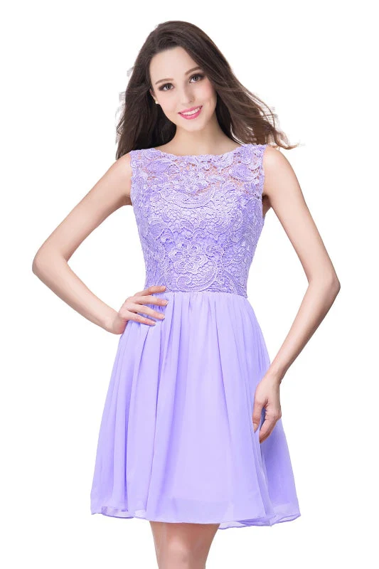 Robe de soirée élégante sans manches en mousseline de soie avec mini-robe de soirée en dentelle florale