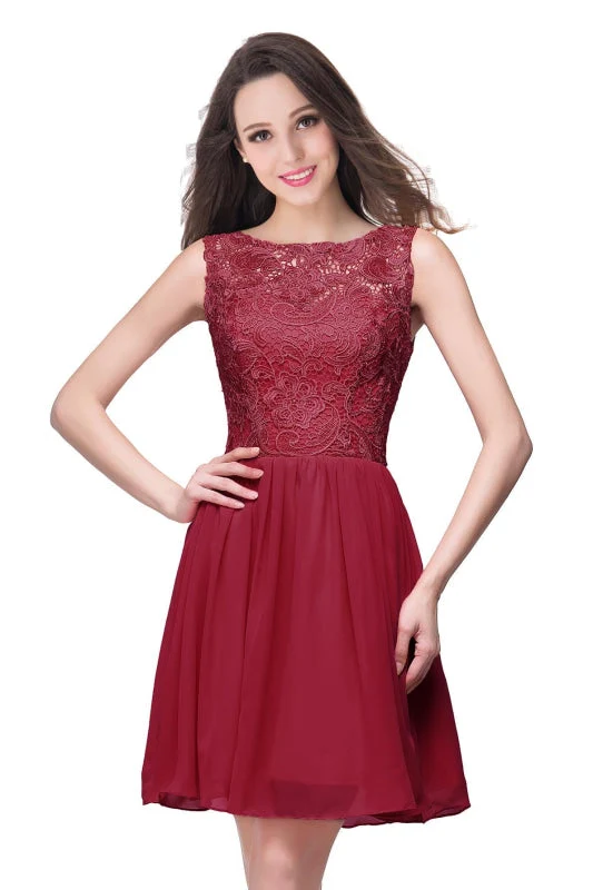 Robe de soirée élégante sans manches en mousseline de soie avec mini-robe de soirée en dentelle florale