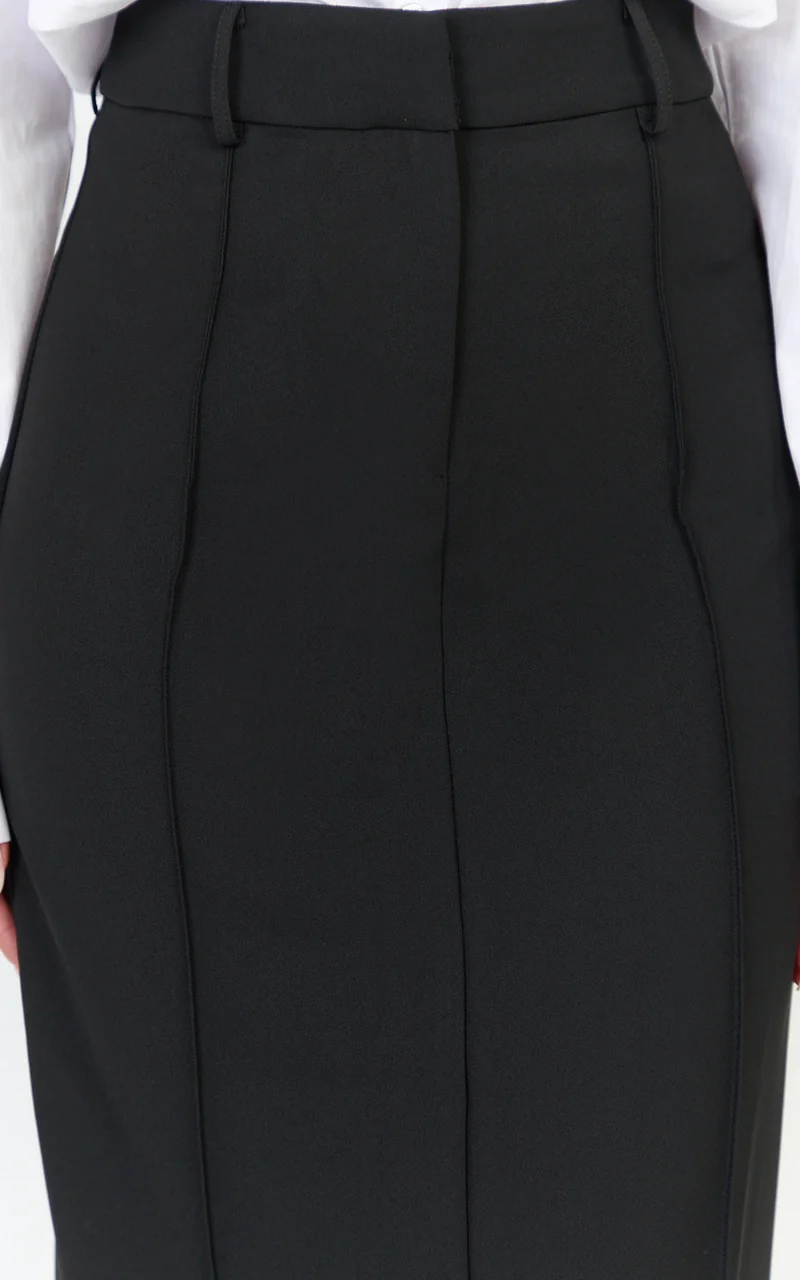 Stella Maxi Skirt - High Waisted Pencil Skirt in Black