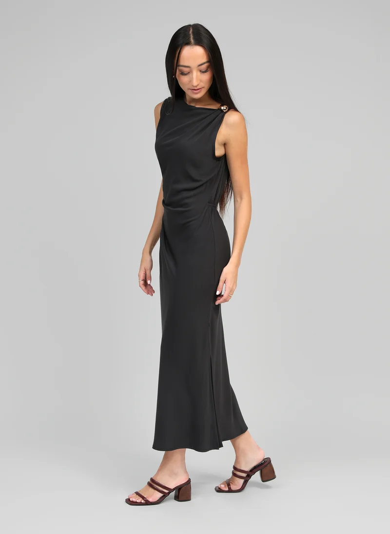 ROBE MIDI MIRKY carbone