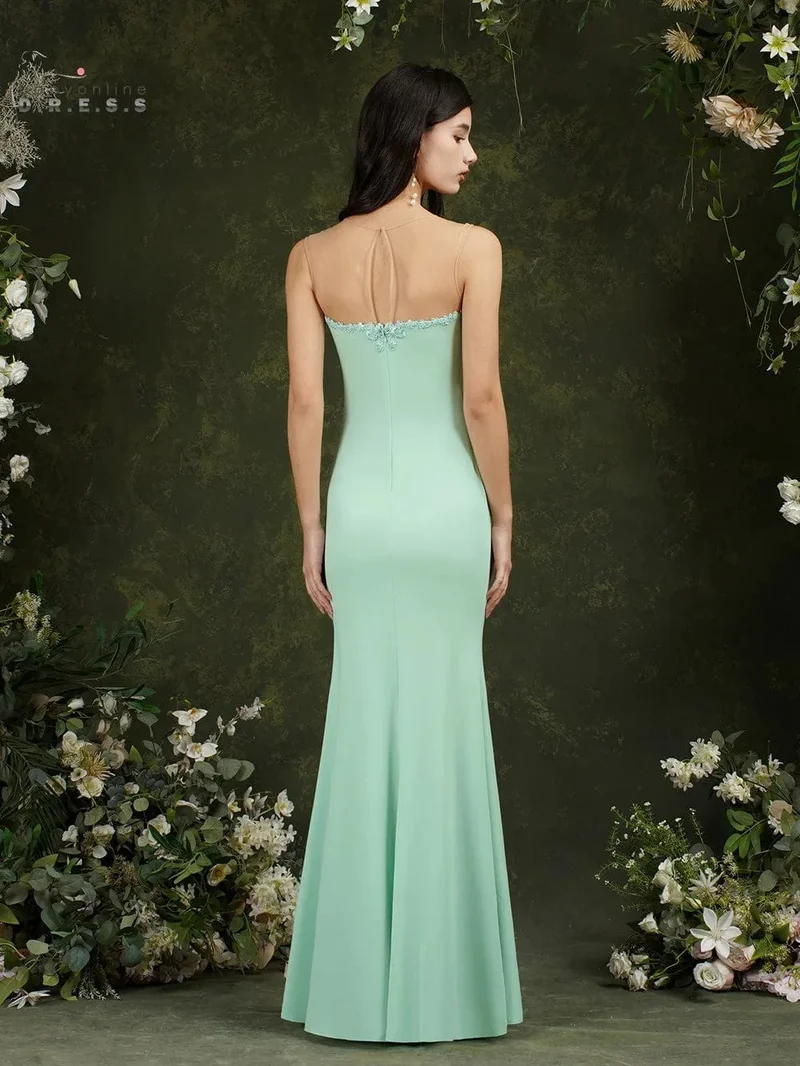 Robe demoiselle d'honneur longue coupe sirène