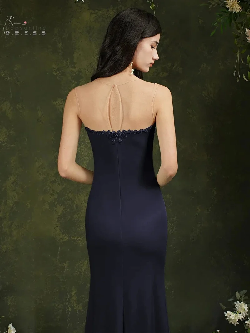 Robe demoiselle d'honneur longue coupe sirène