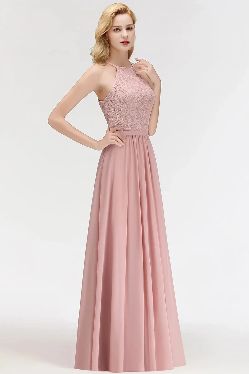 Robe demoiselle d'honneur haut en dentelle