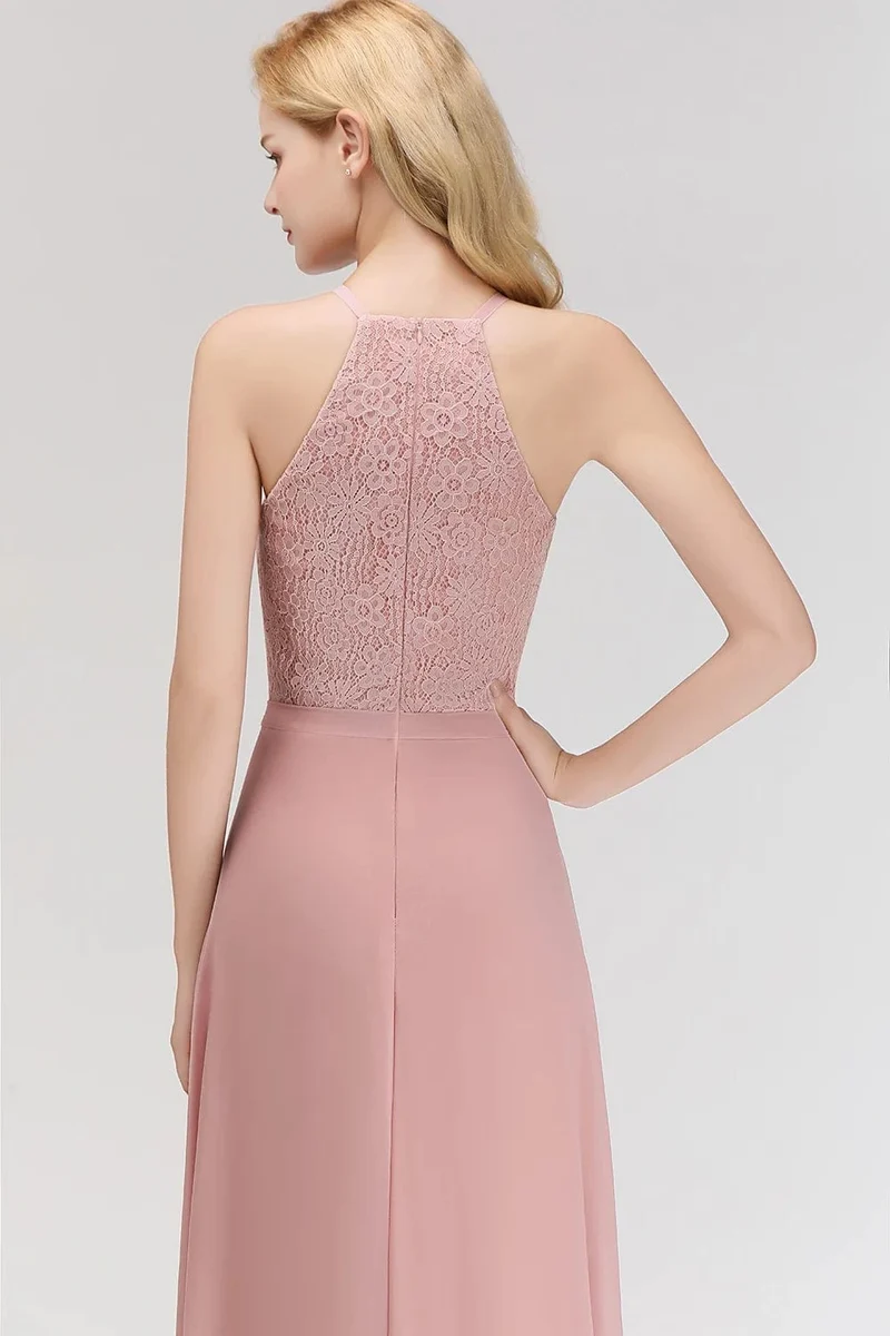 Robe demoiselle d'honneur haut en dentelle