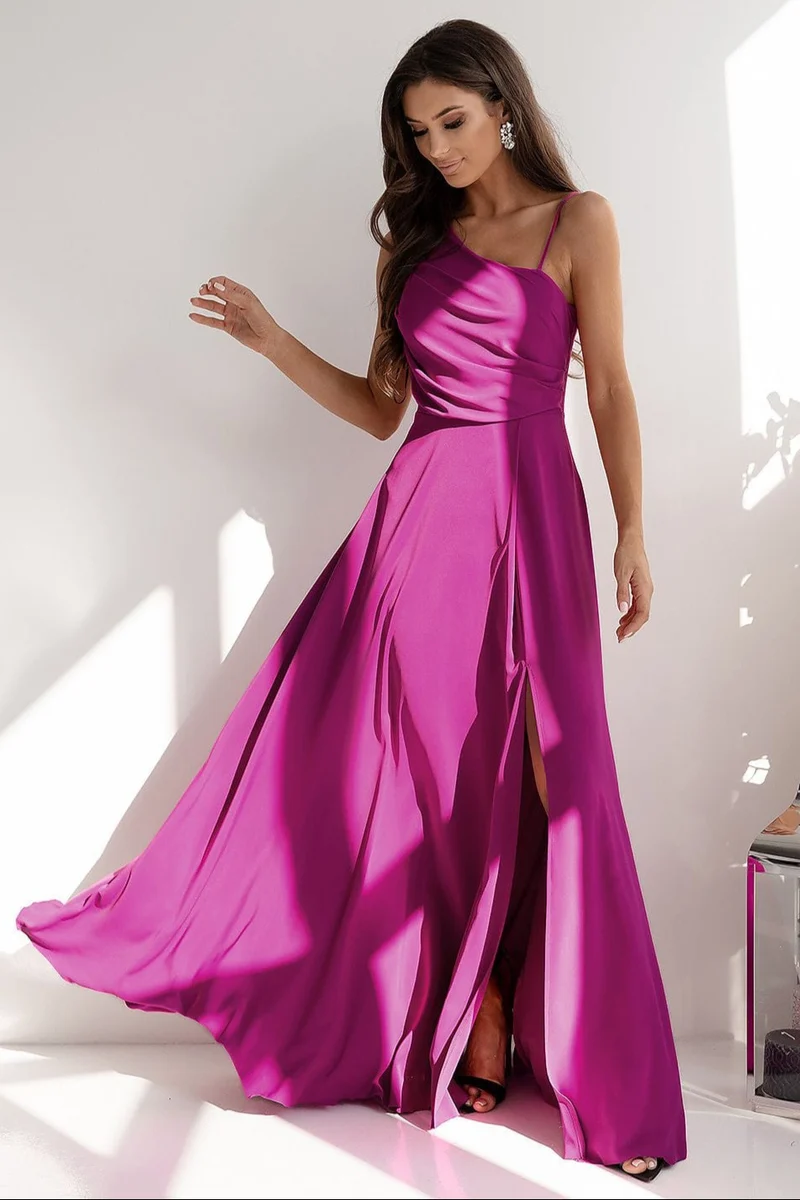 Robe demoiselle d'honneur longue fendue