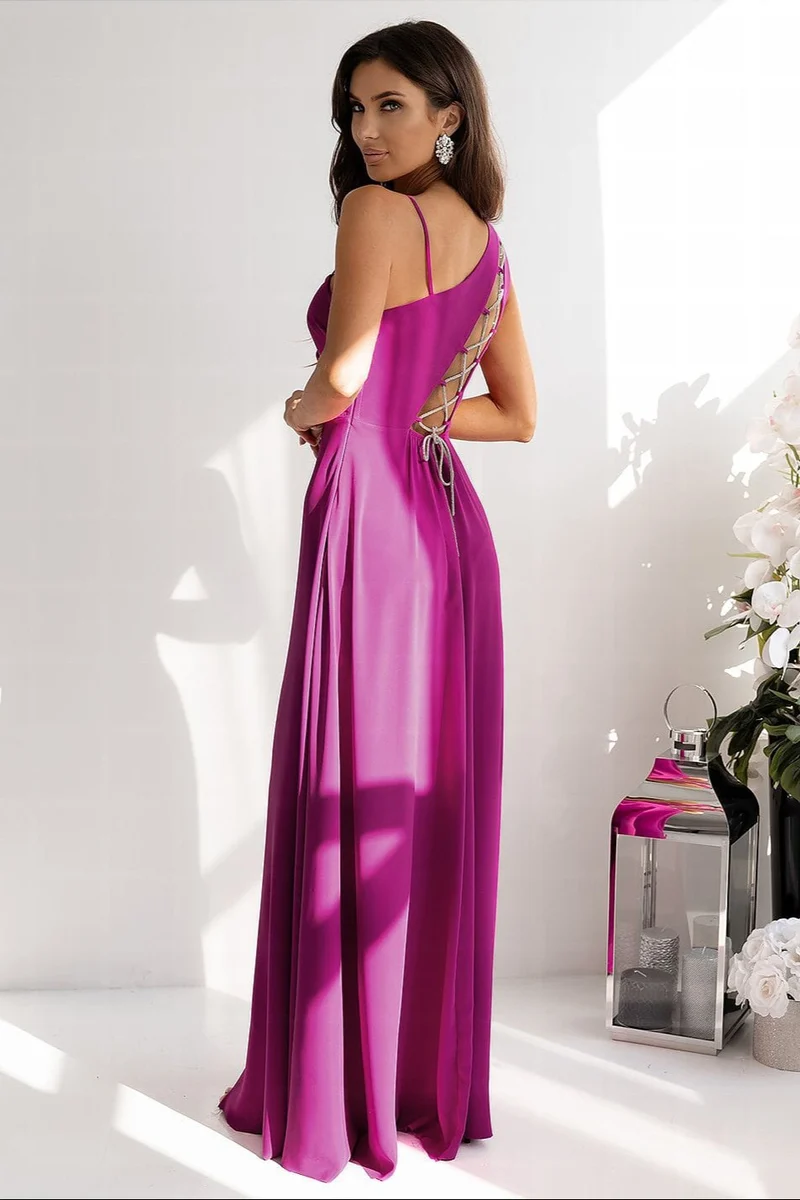 Robe demoiselle d'honneur longue fendue