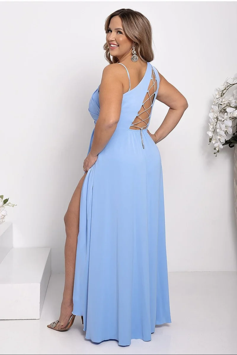 Robe demoiselle d'honneur longue fendue