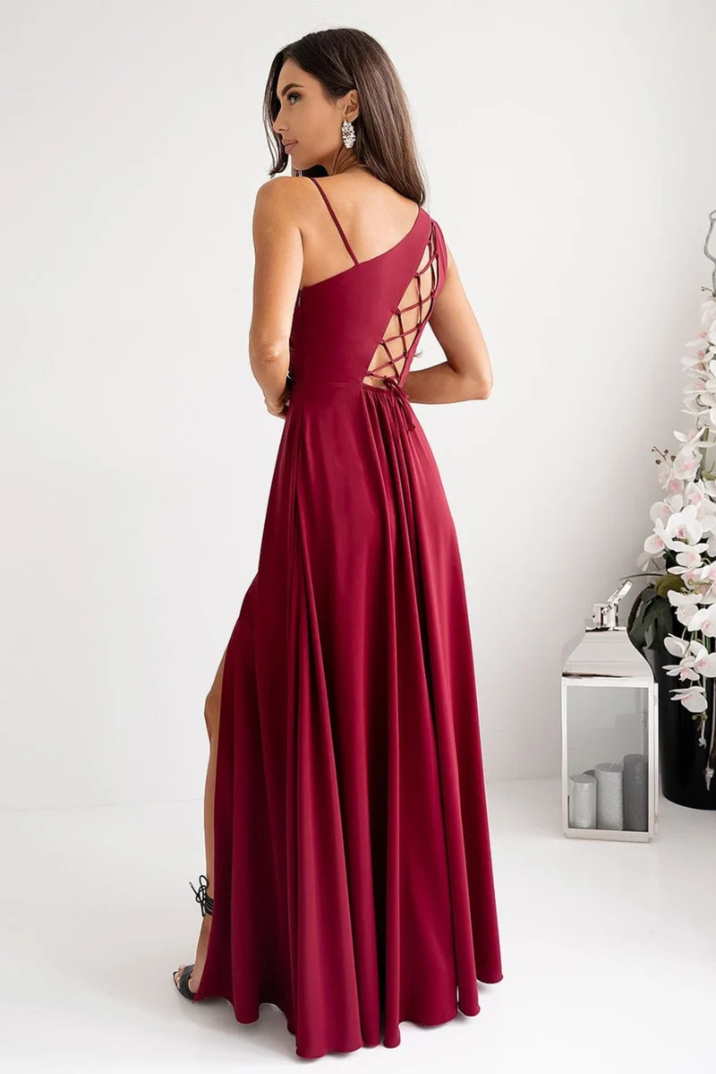 Robe demoiselle d'honneur longue fendue