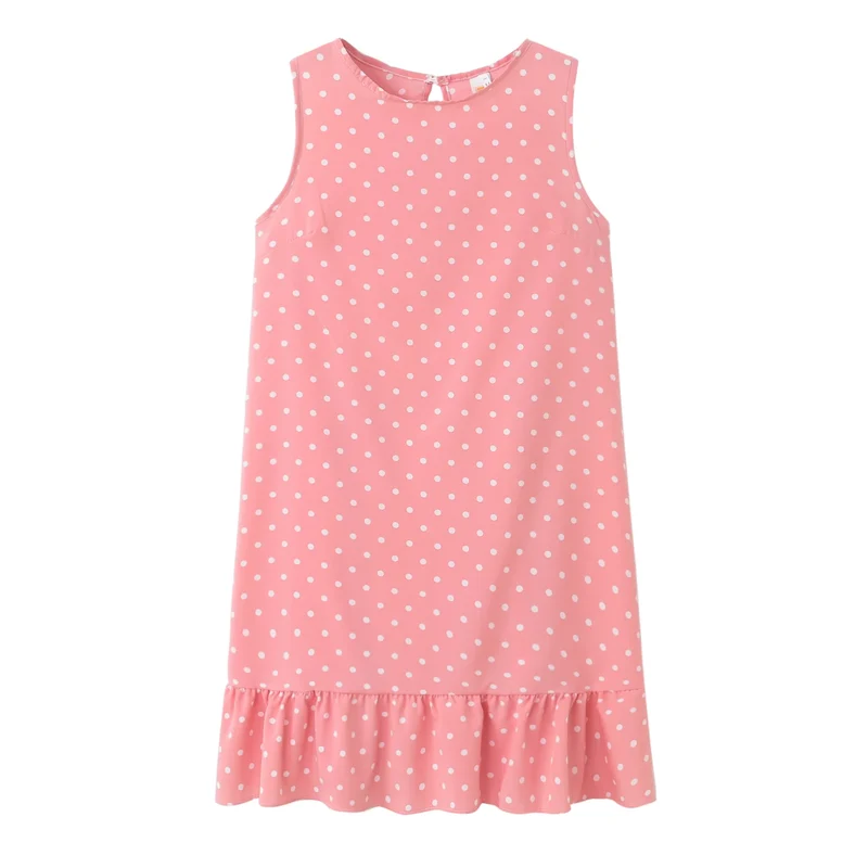 Robe d'été à pois jaune bohème