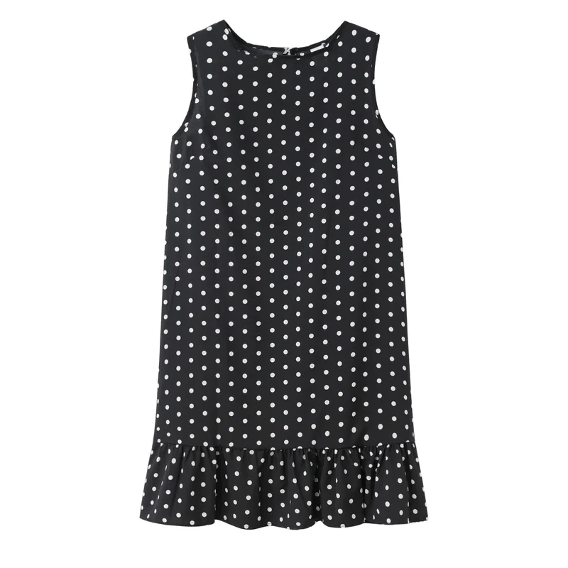 Robe d'été à pois jaune bohème