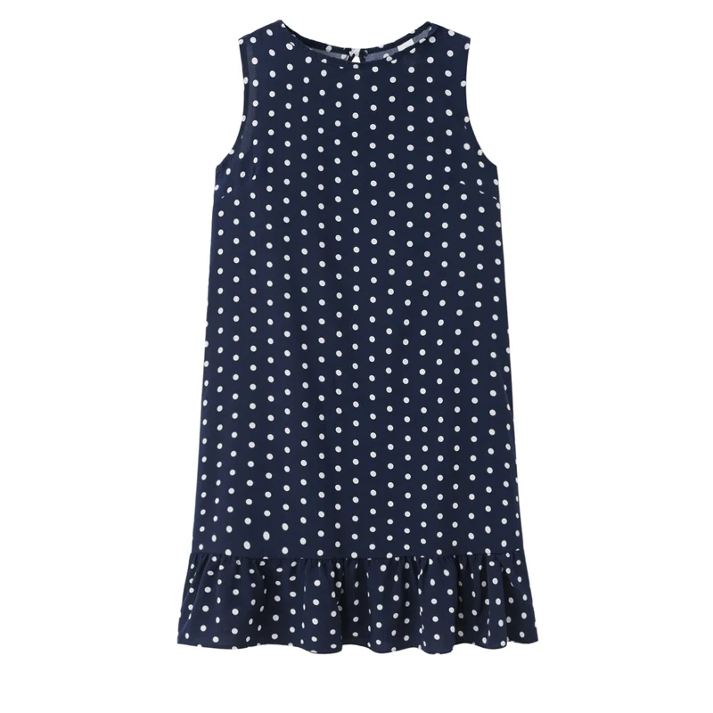 Robe d'été à pois jaune bohème