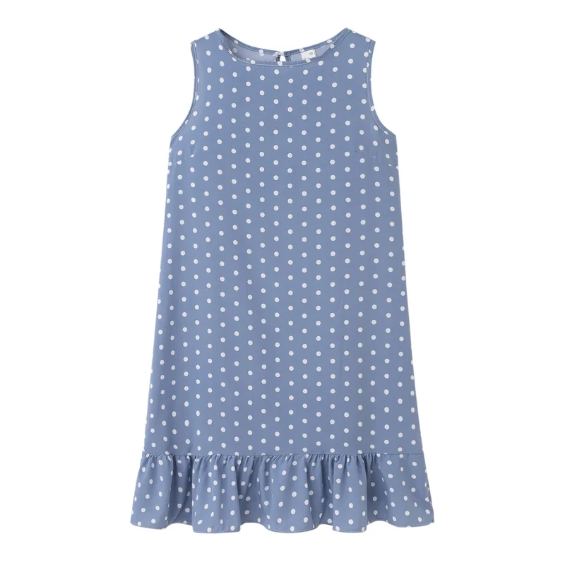 Robe d'été à pois jaune bohème