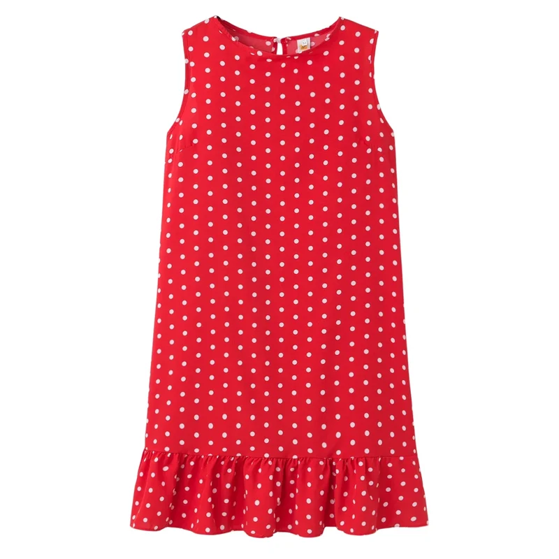 Robe d'été à pois jaune bohème