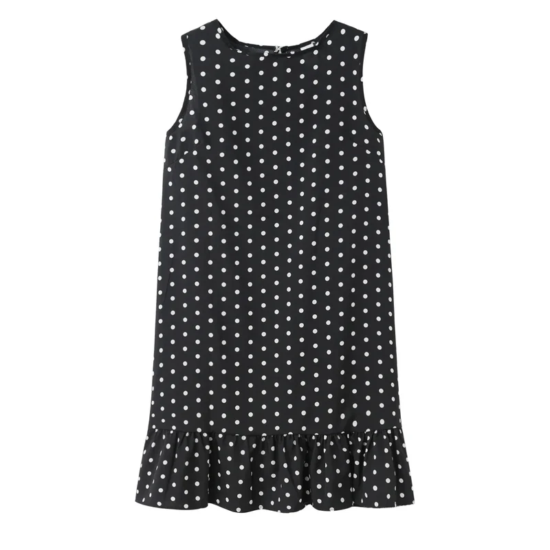 Robe d'été à pois jaune bohème