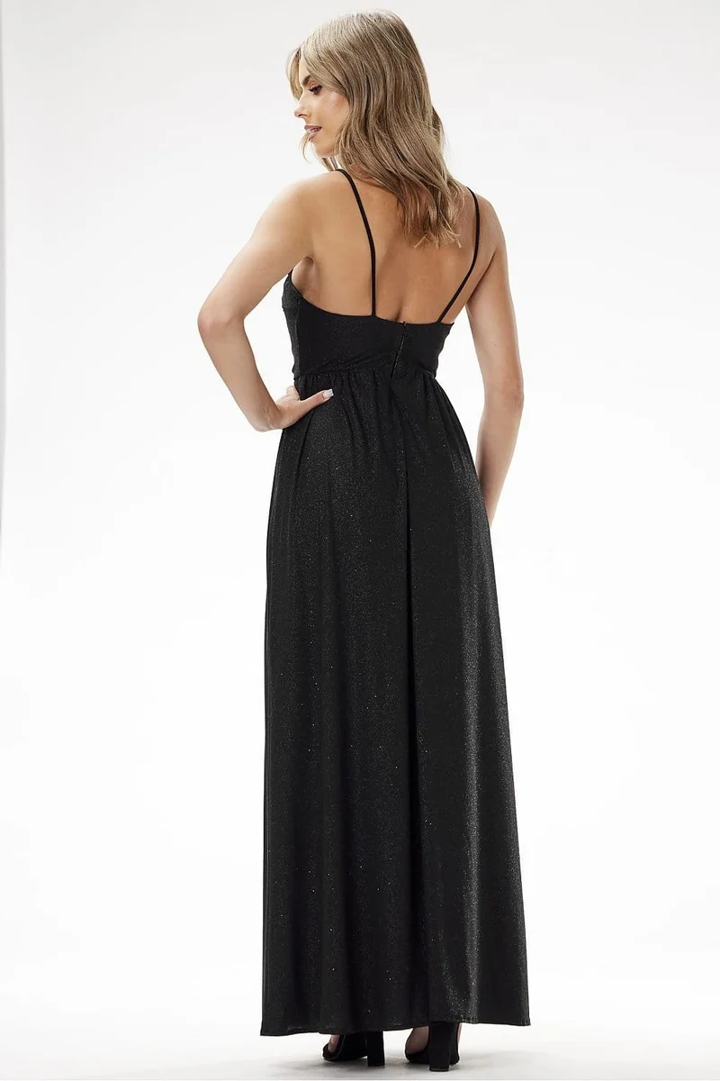 Robe de soirée sequin longue fendue