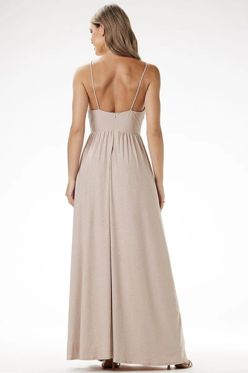 Robe de soirée sequin longue fendue
