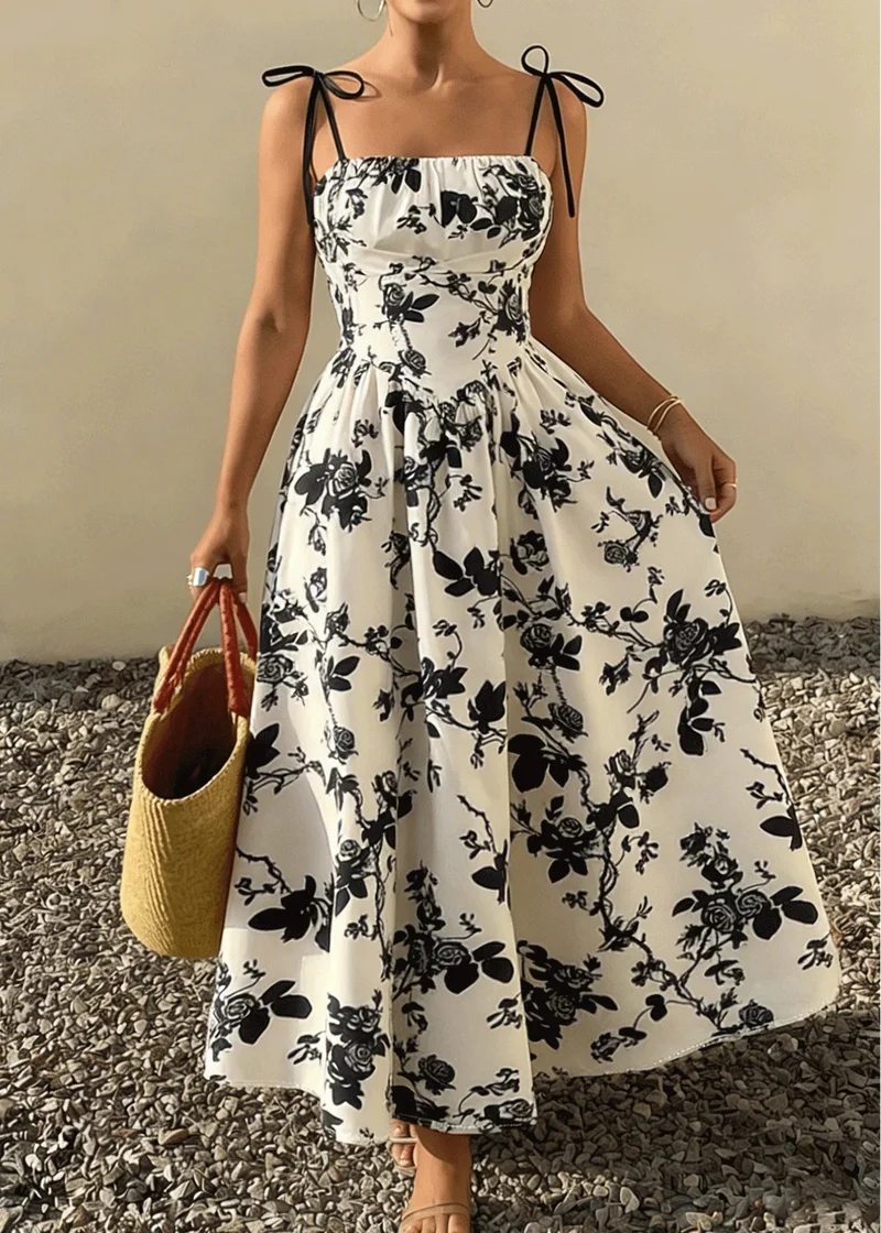 Robe romantique longue bohème fleurie