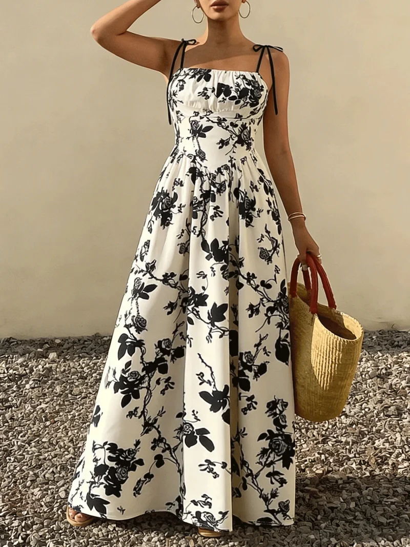 Robe romantique longue bohème fleurie