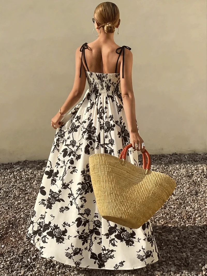 Robe romantique longue bohème fleurie