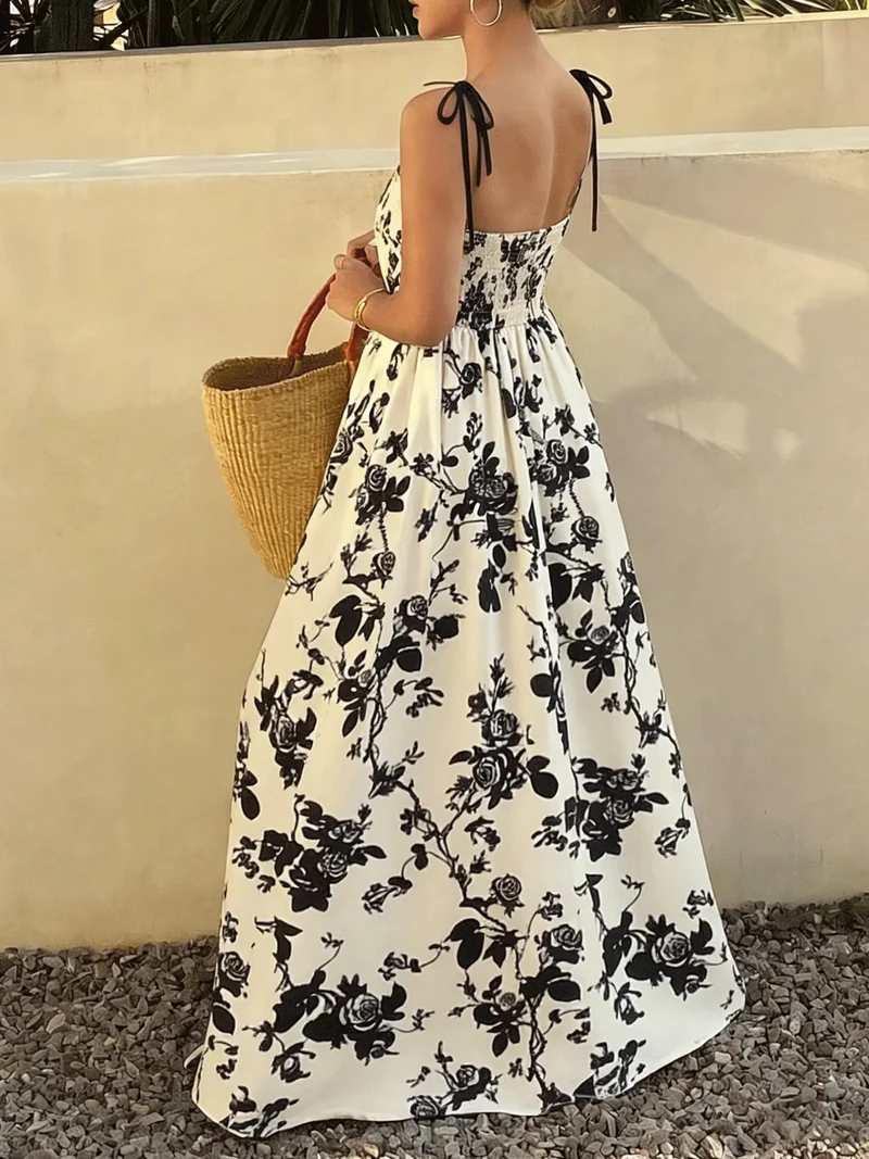 Robe romantique longue bohème fleurie