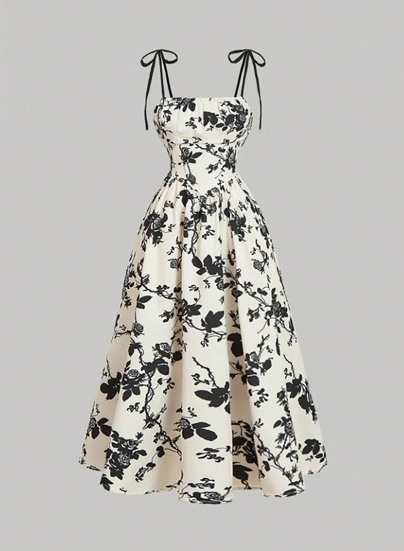 Robe romantique longue bohème fleurie