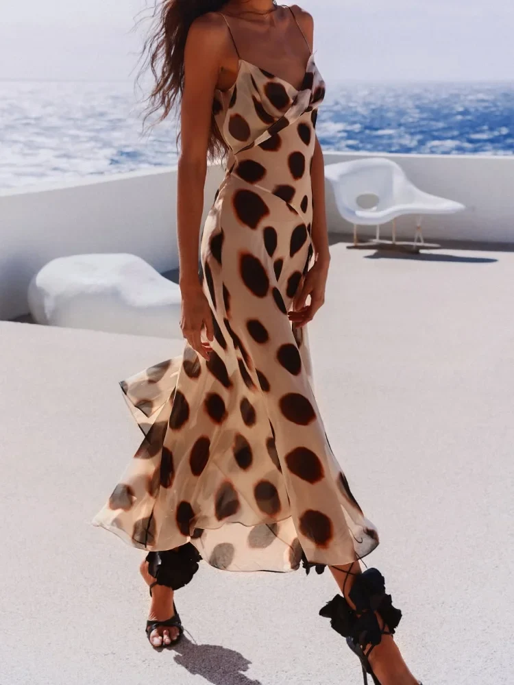 Robe chic boheme motif léopard