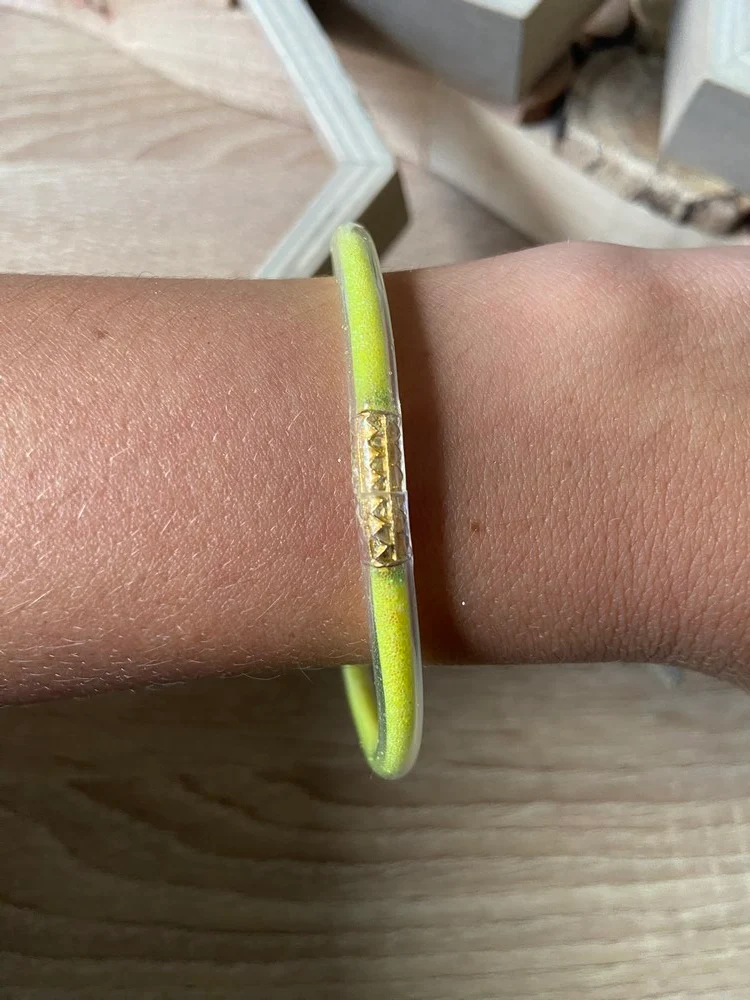 Bracelet Jonc Bouddhiste jaune