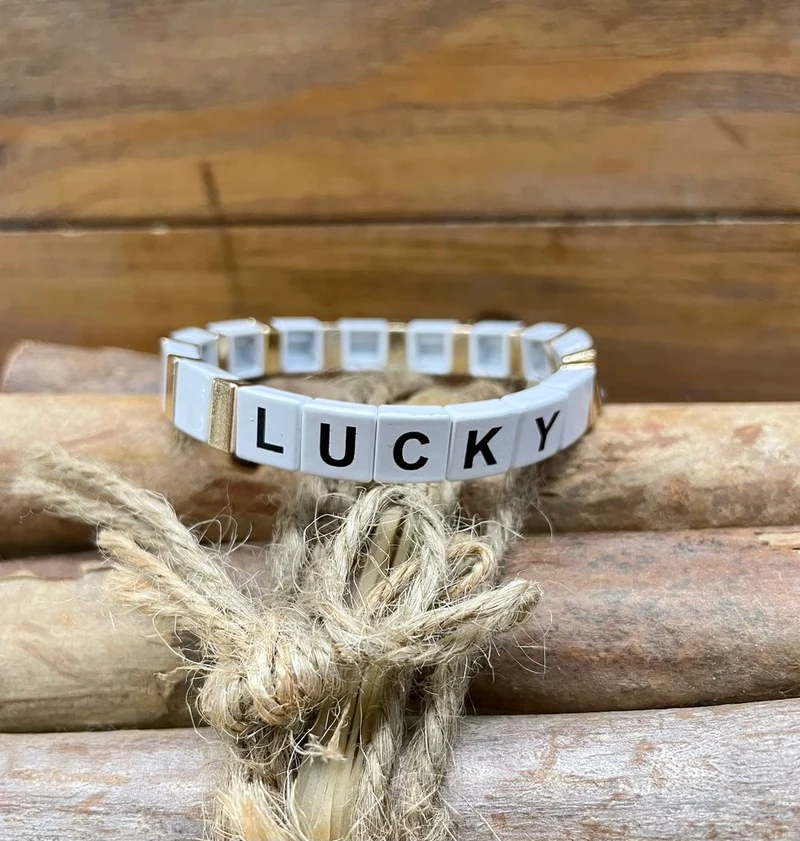 Bracelet Lucky blanc