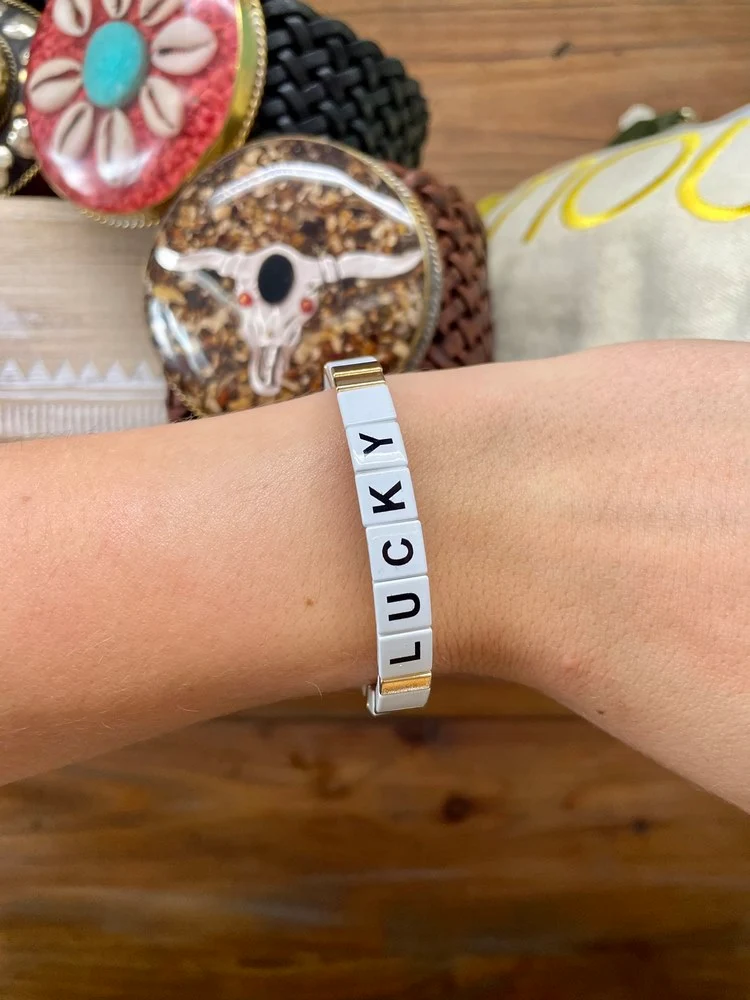 Bracelet Lucky blanc