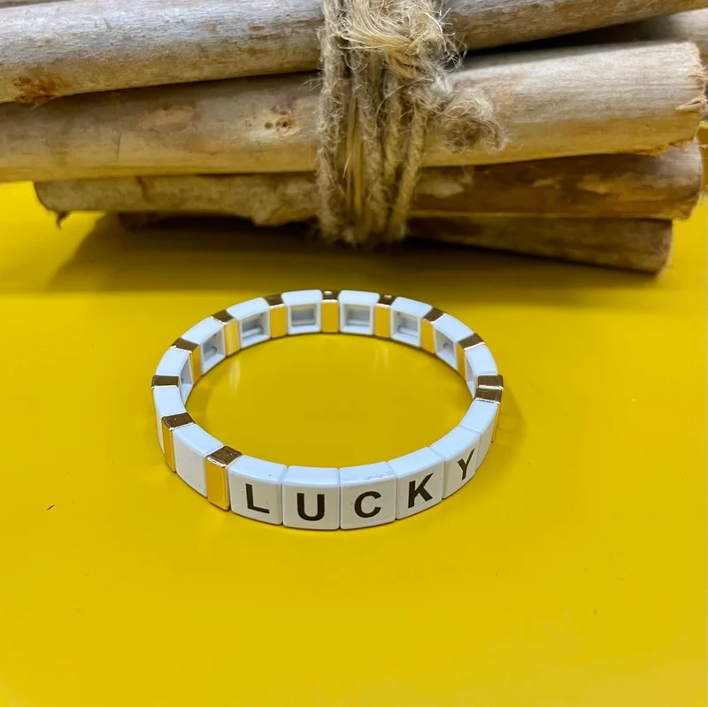 Bracelet Lucky blanc