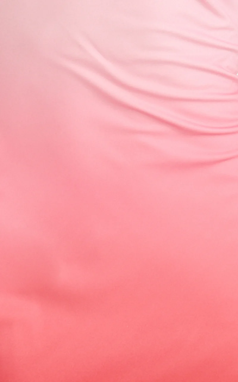 Lolly Maxi Dress - Strapless Bias Column Dress with Scarf in Blush Ombre Print