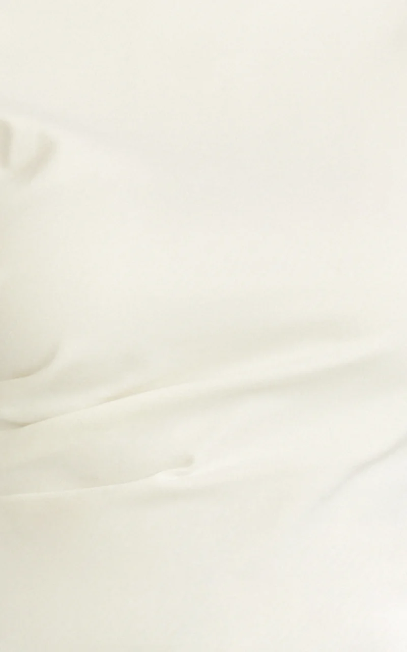 Rosalie Top - Asym Ruched Tshirt in White