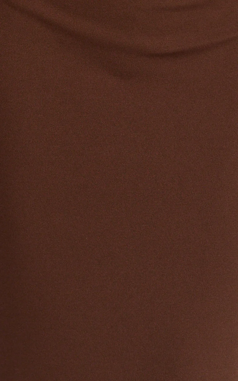 Eira Maxi Dress - High Neck Cap Sleeve Maxi Dress in Chocolate