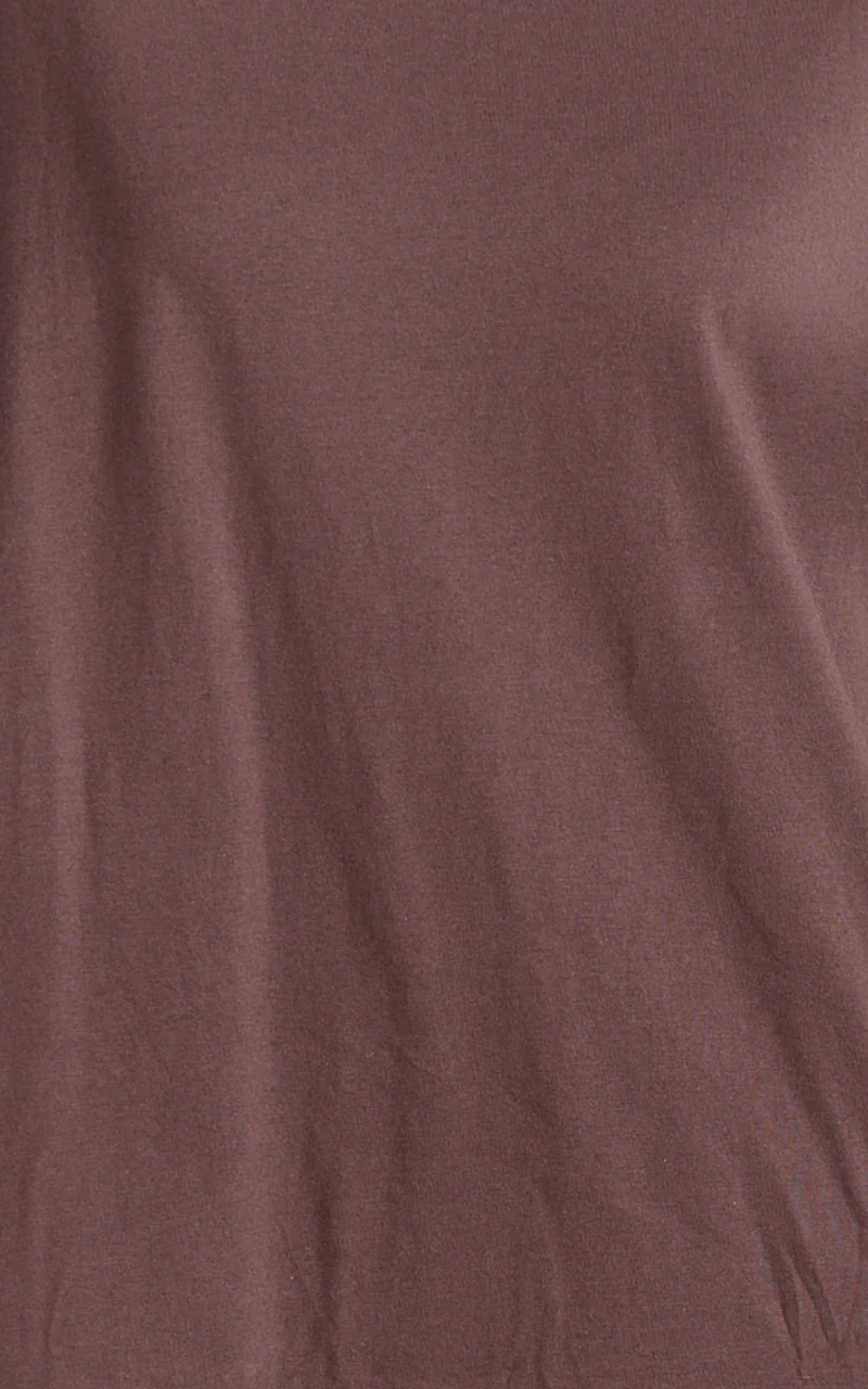 Rina Mini Dress - Mini Lace Trim Dress in Chocolate