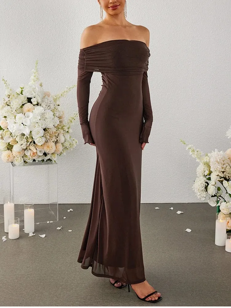 Robe de soirée chic longue moulante