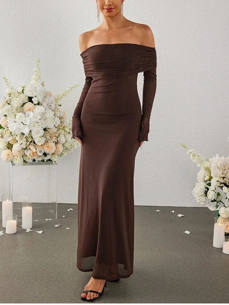 Robe de soirée chic longue moulante