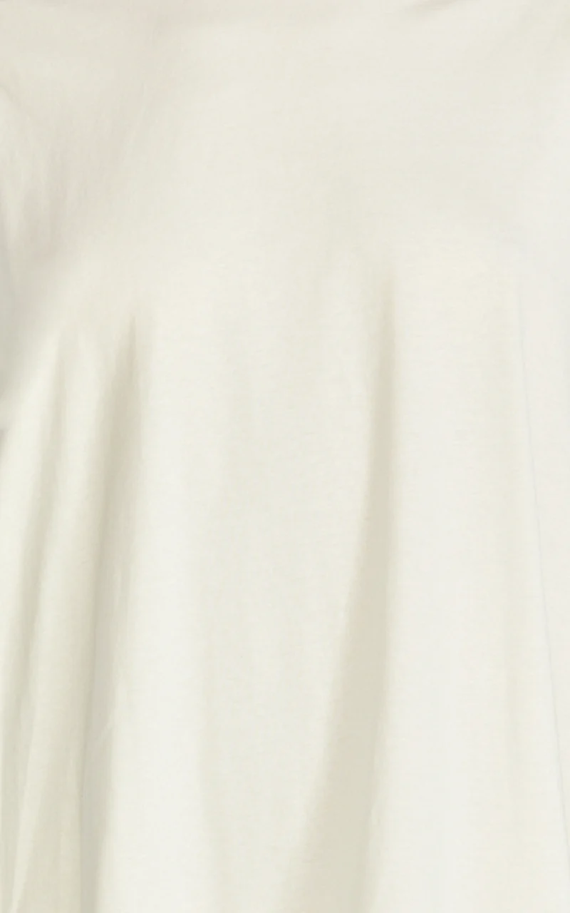 Jonna Midi Dress - Longline Lace Insert Tee in Off White